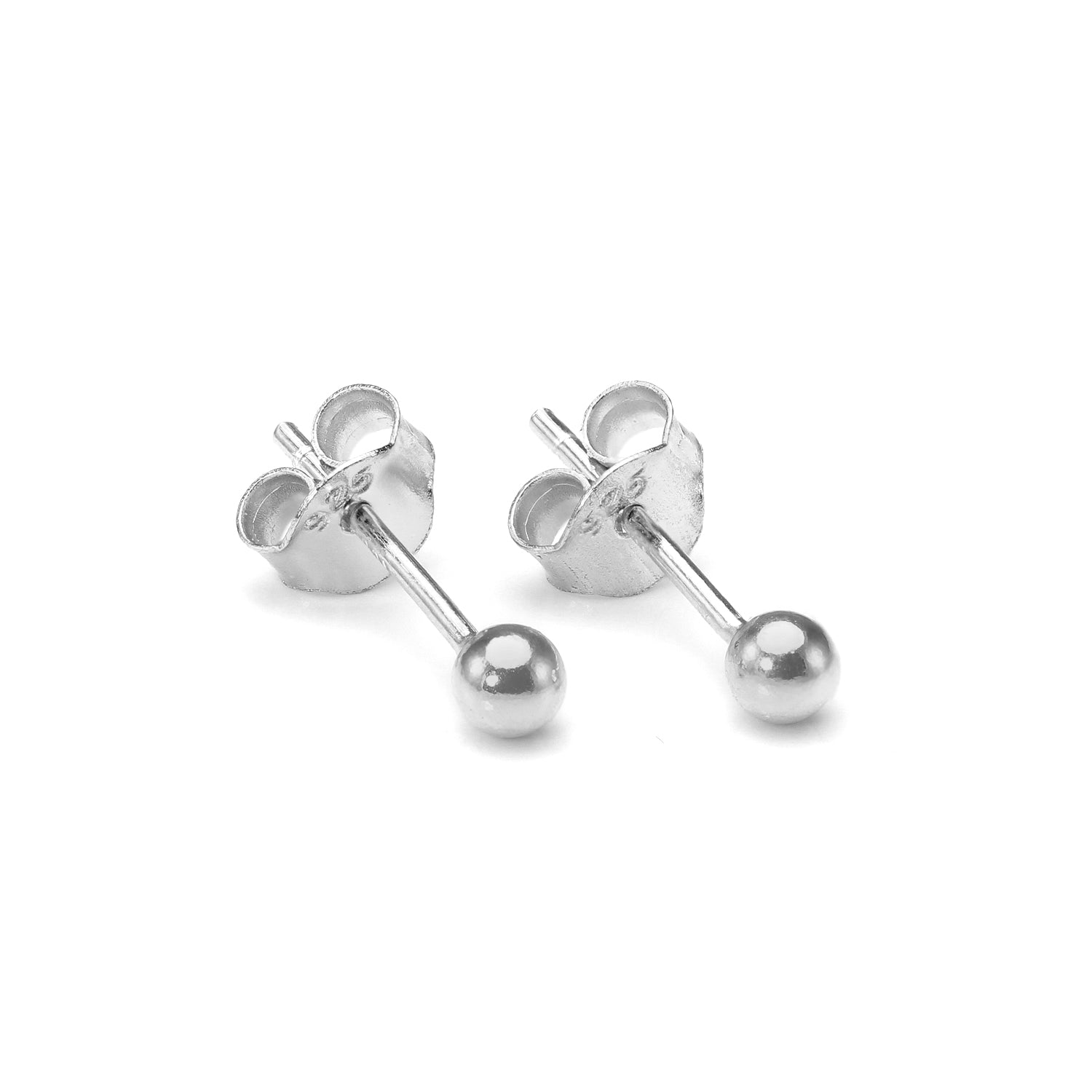 Sterlingsilber Kugel Ohrstecker