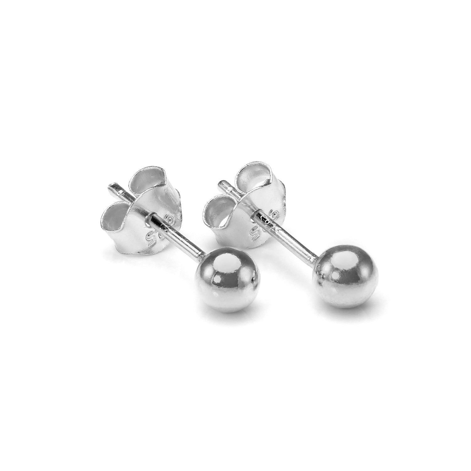 Sterlingsilber Kugel Ohrstecker
