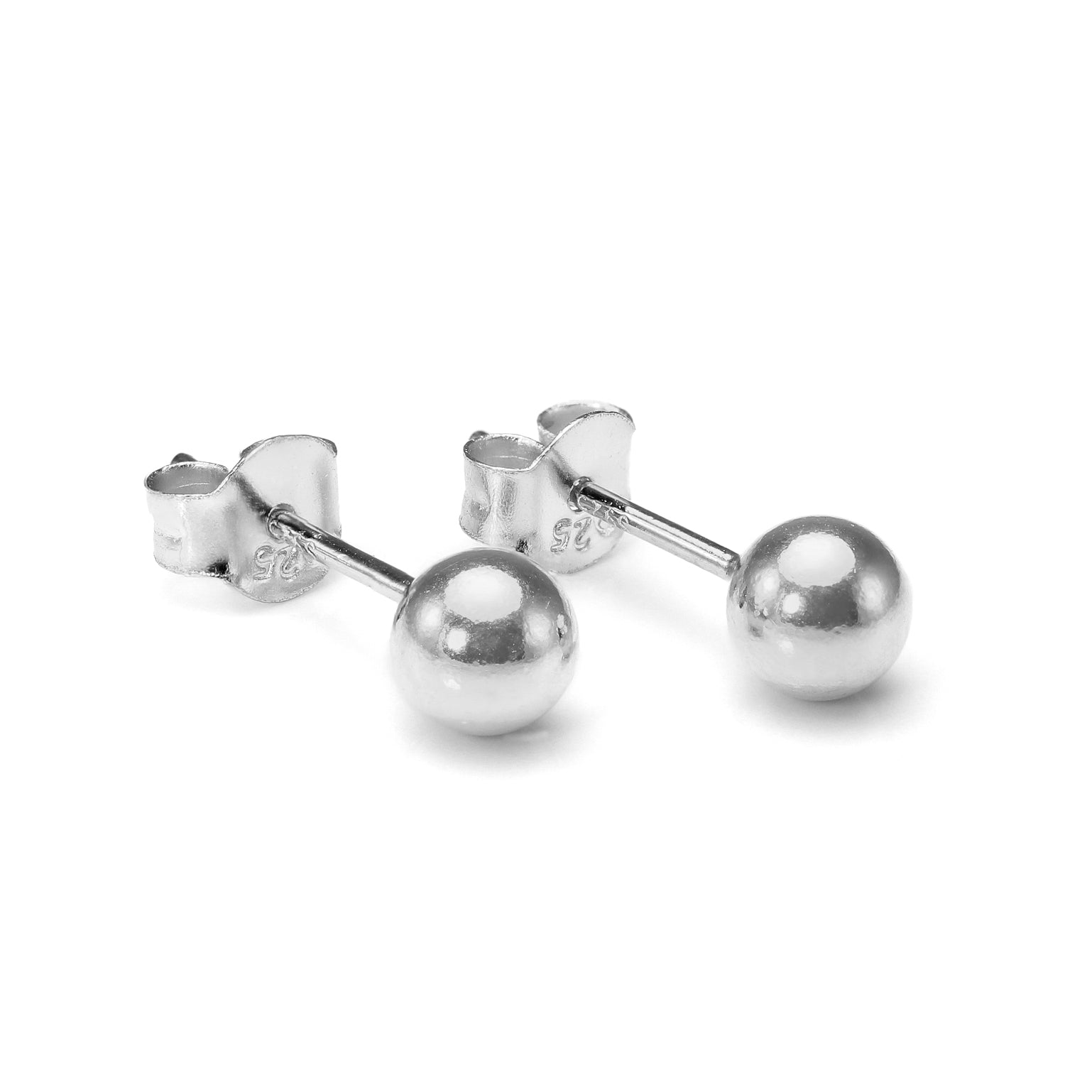 Sterlingsilber Kugel Ohrstecker