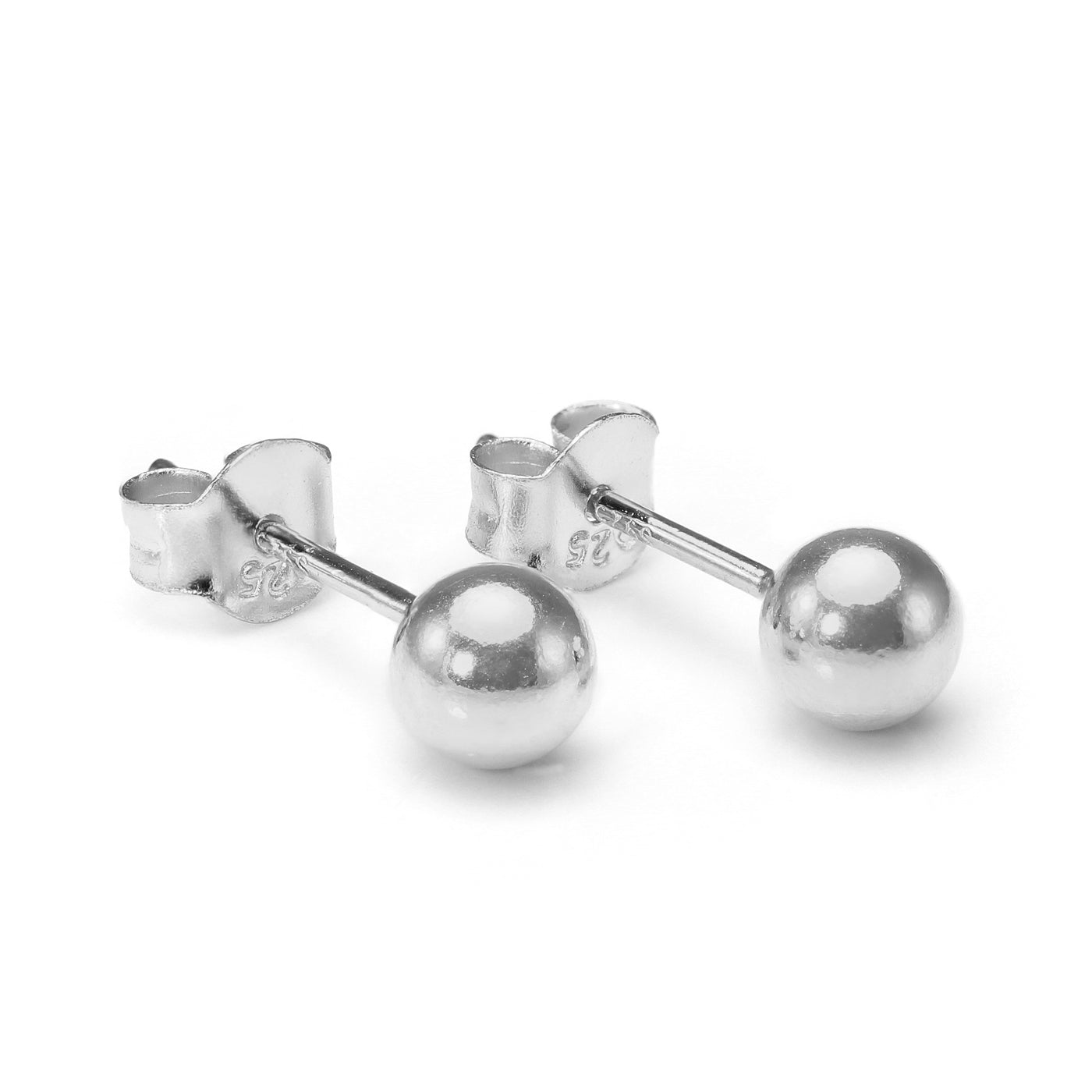 Sterlingsilber Kugel Ohrstecker