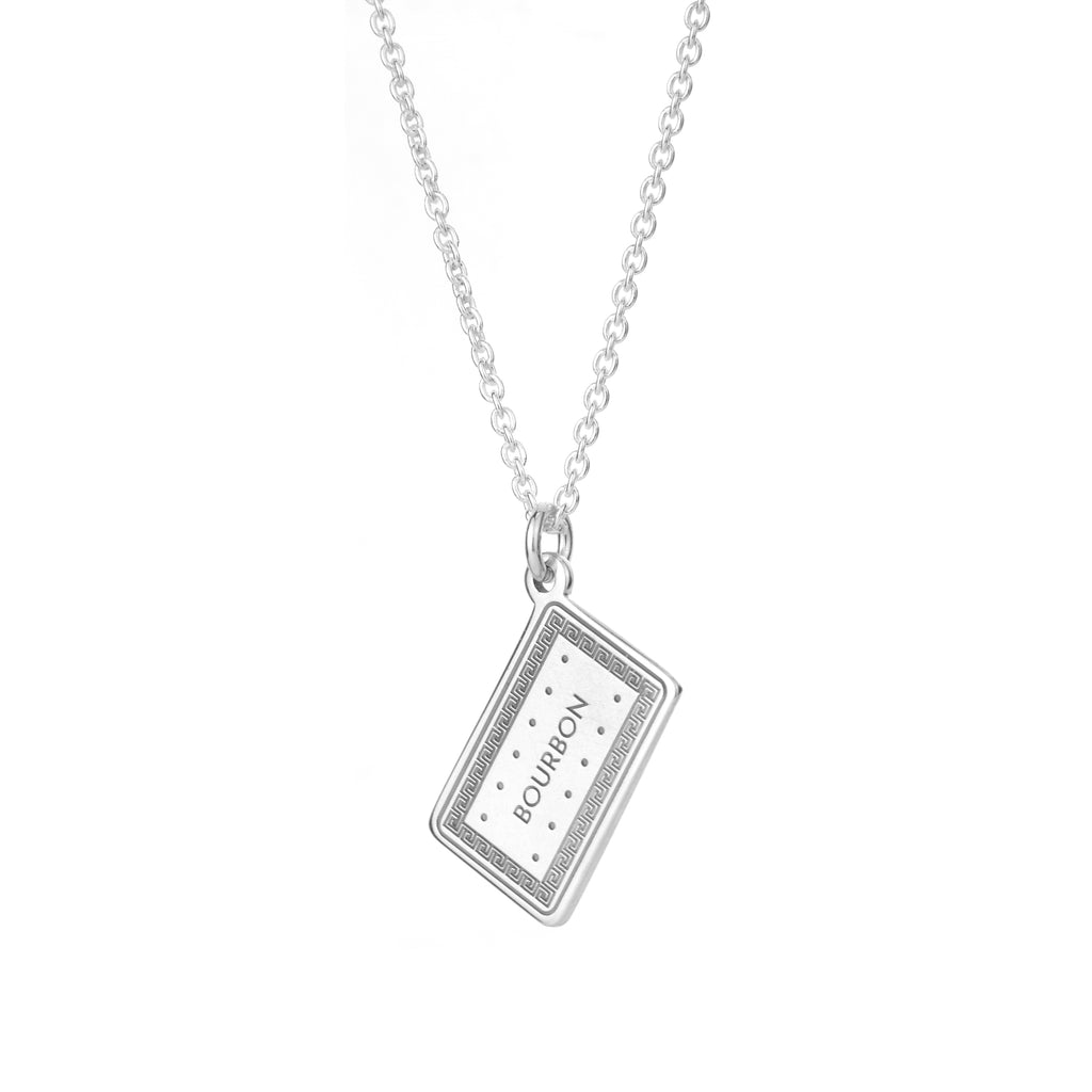 Personalised Sterling Silver Biscuit Necklace