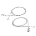 Sterlingsilber 45,5 cm Strukturierte Kette Satz