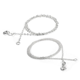 Sterlingsilber 45,5 cm Strukturierte Kette Satz