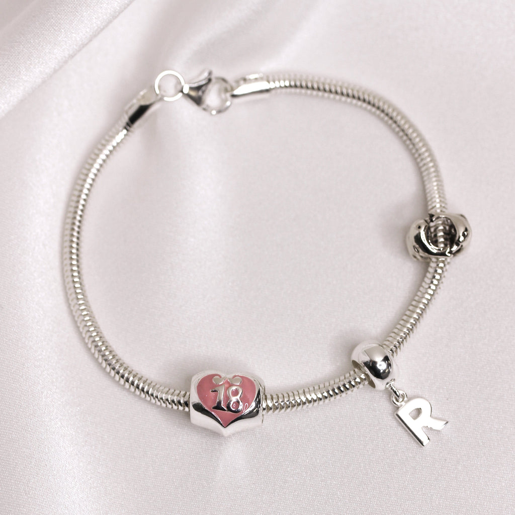 Sterlingsilber 3 mm Schlangen Armband - 18 cm