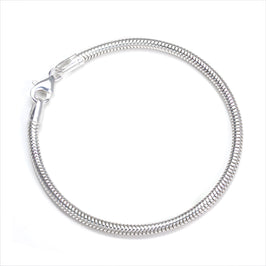 Sterlingsilber 3 mm Schlangen Armband - 18 cm