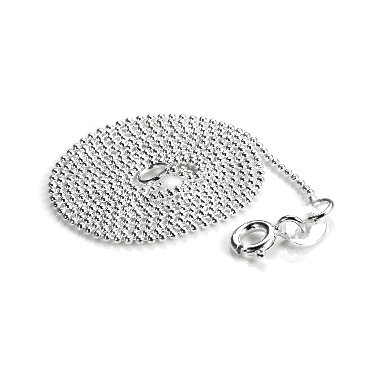 Perlenkette aus Sterlingsilber, 1 mm