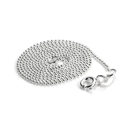 Perlenkette aus Sterlingsilber, 1 mm