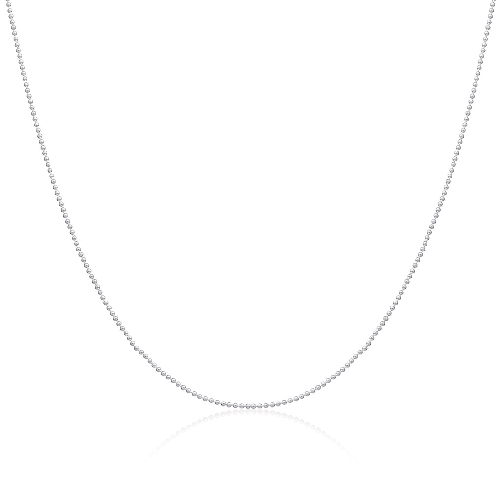 Perlenkette aus Sterlingsilber, 1 mm