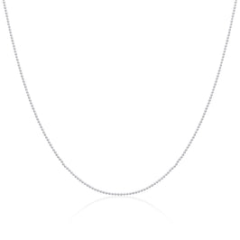 Perlenkette aus Sterlingsilber, 1 mm