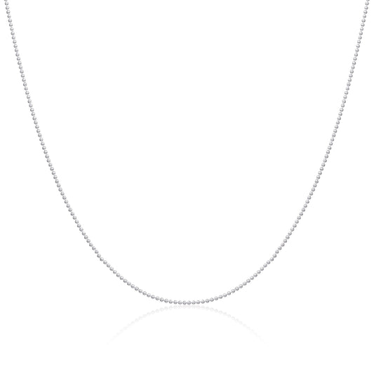 Perlenkette aus Sterlingsilber, 1 mm