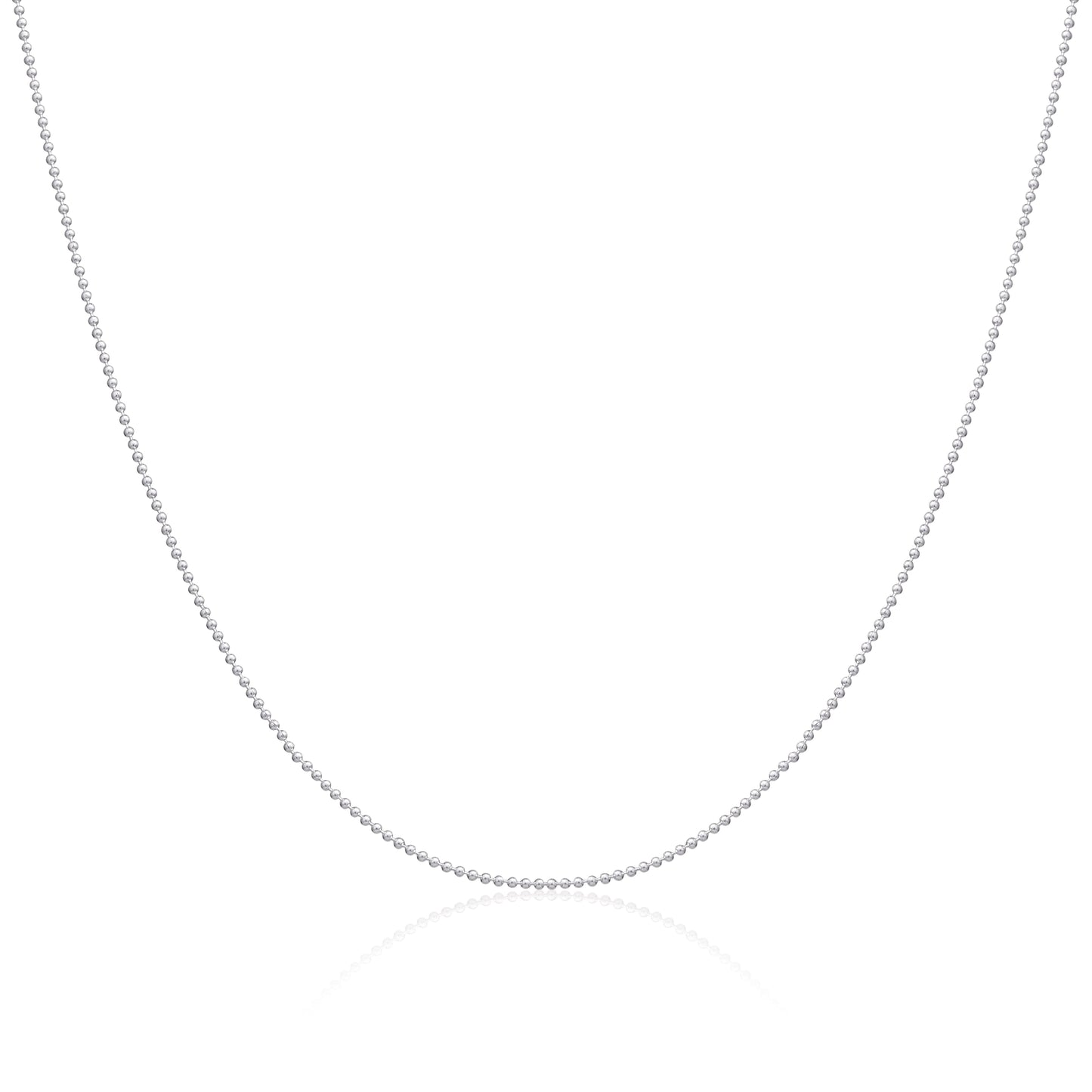 Perlenkette aus Sterlingsilber, 1 mm