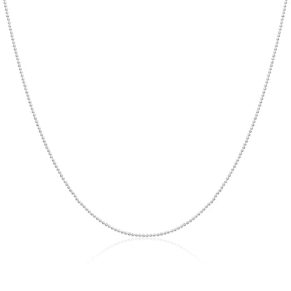 Perlenkette aus Sterlingsilber, 1 mm