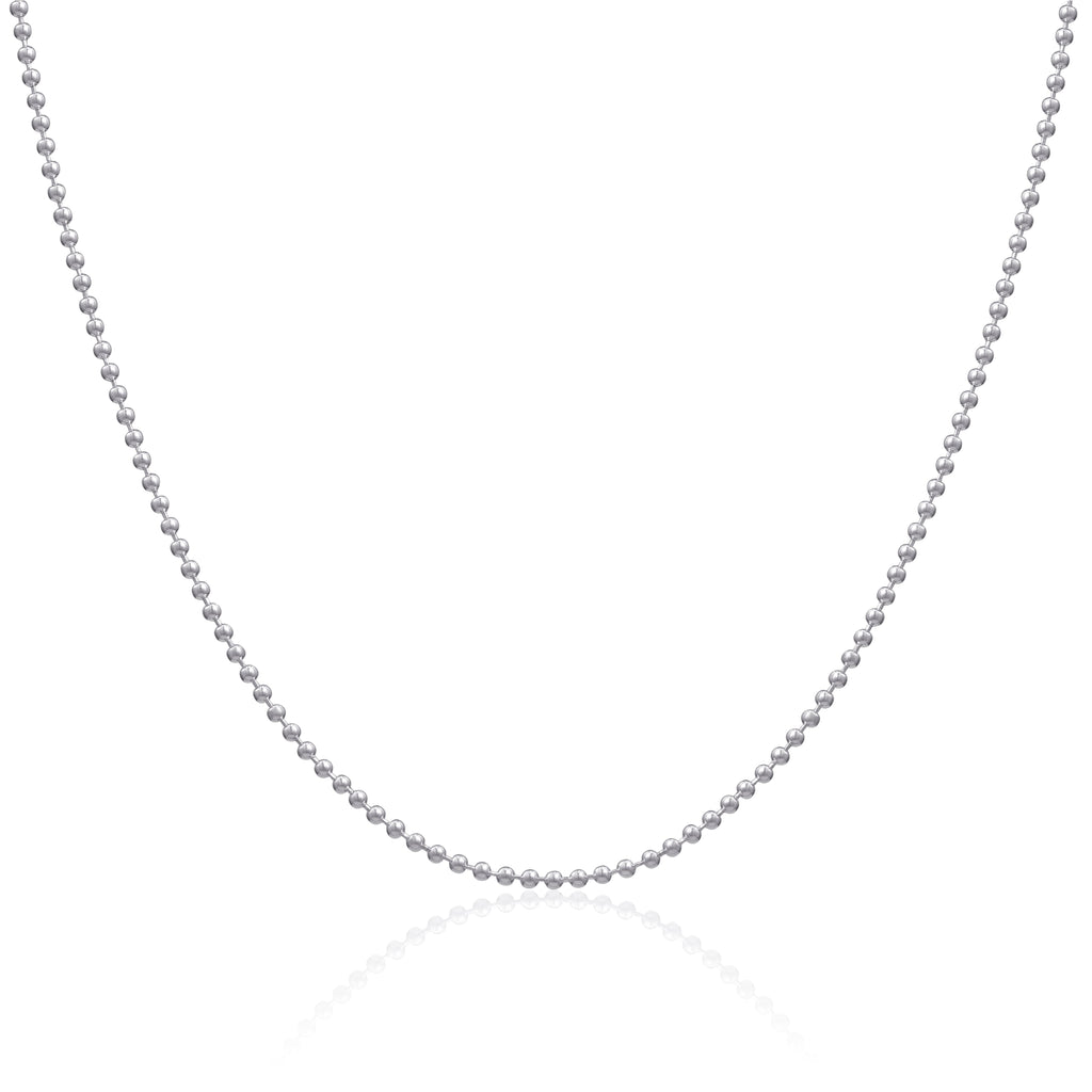 Kugelkette aus Sterlingsilber, 2 mm