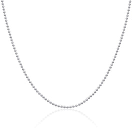 Perlenkette aus Sterlingsilber, 2 mm