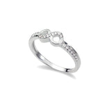 Ewigkeitsring aus Sterlingsilber mit Zirkonia-Kristallen – UK-Größe I-W
