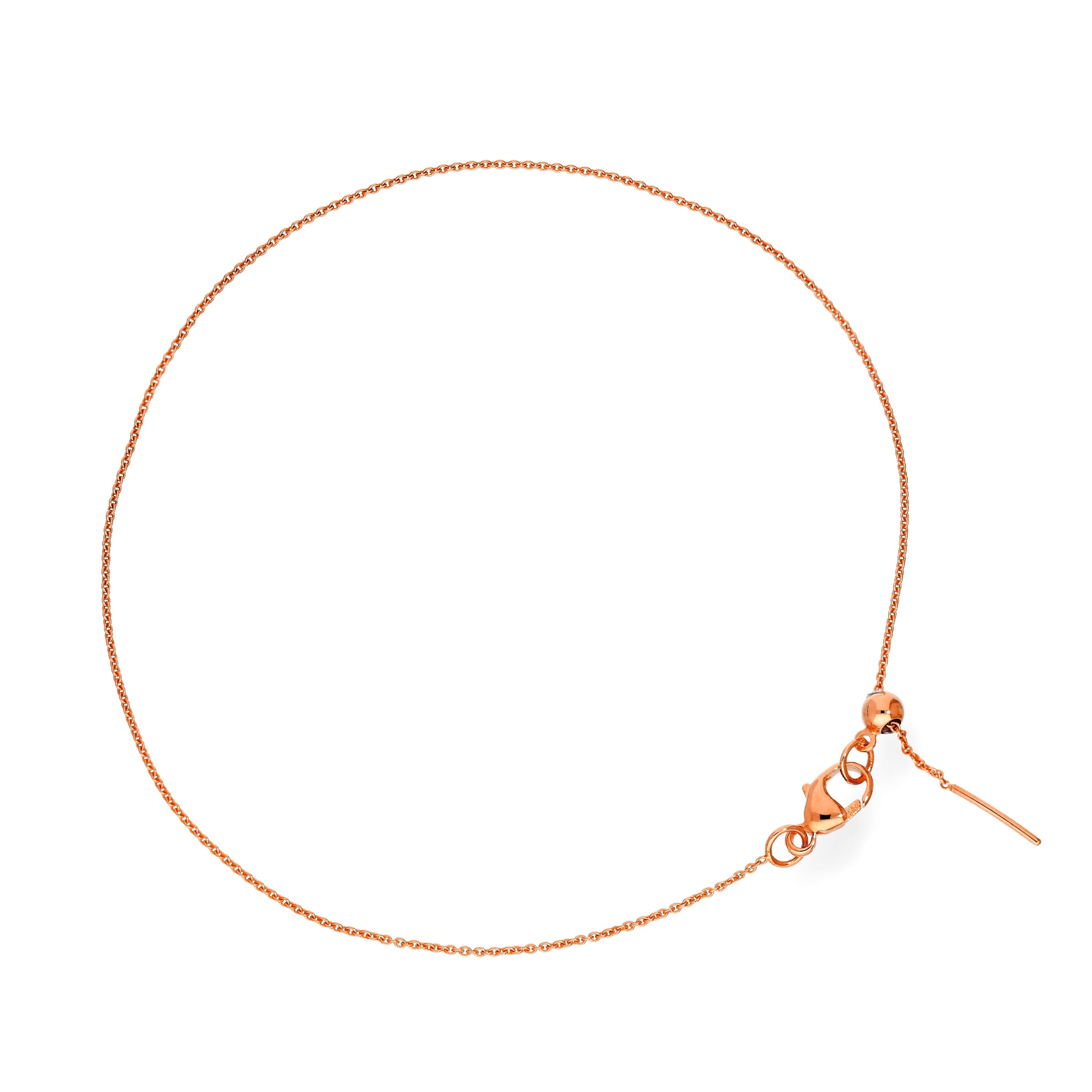 9 Karat Roségold Verstellbares 7,5-Zoll-Armband