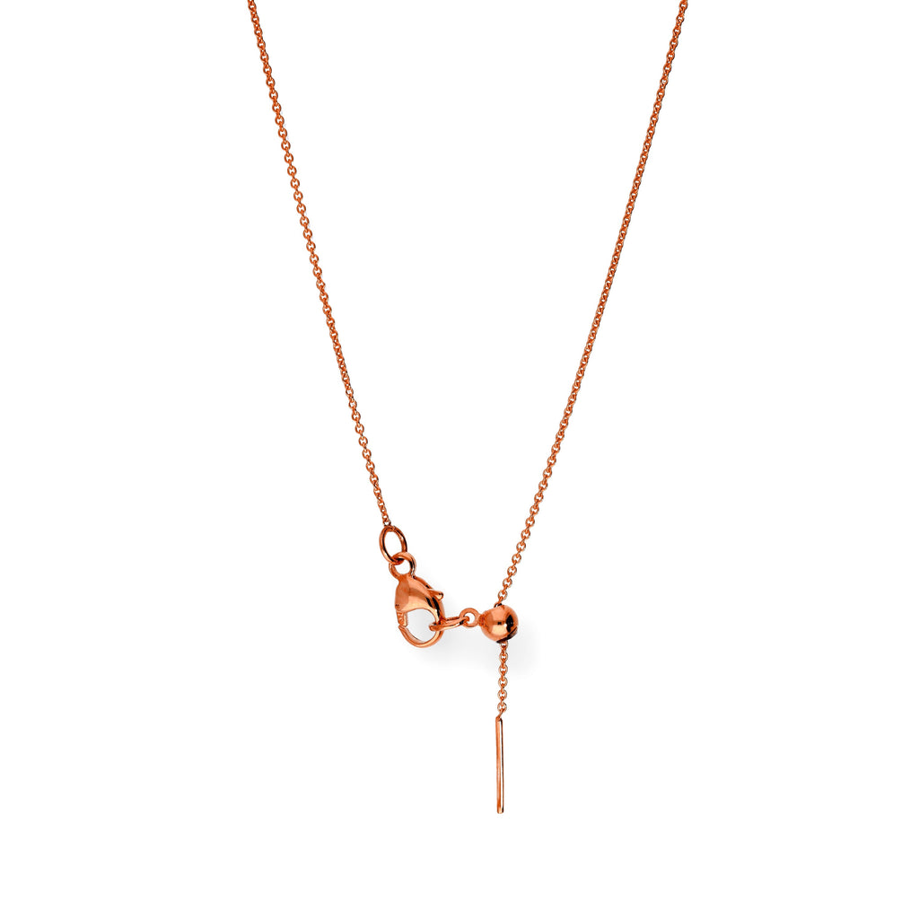 Feine Halskette aus 9 Karat Roségold, verstellbar als Choker bis 44,5 cm