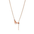 Feine Halskette aus 9 Karat Roségold, verstellbar als Choker bis 44,5 cm