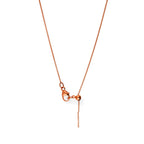 Feine Halskette aus 9 Karat Roségold, verstellbar als Choker bis 44,5 cm