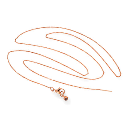 9ct Rose Gold Verstellbare Halskette bis 17,5 Inch Fine Necklace