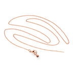Feine Halskette aus 9 Karat Roségold, verstellbar als Choker bis 44,5 cm