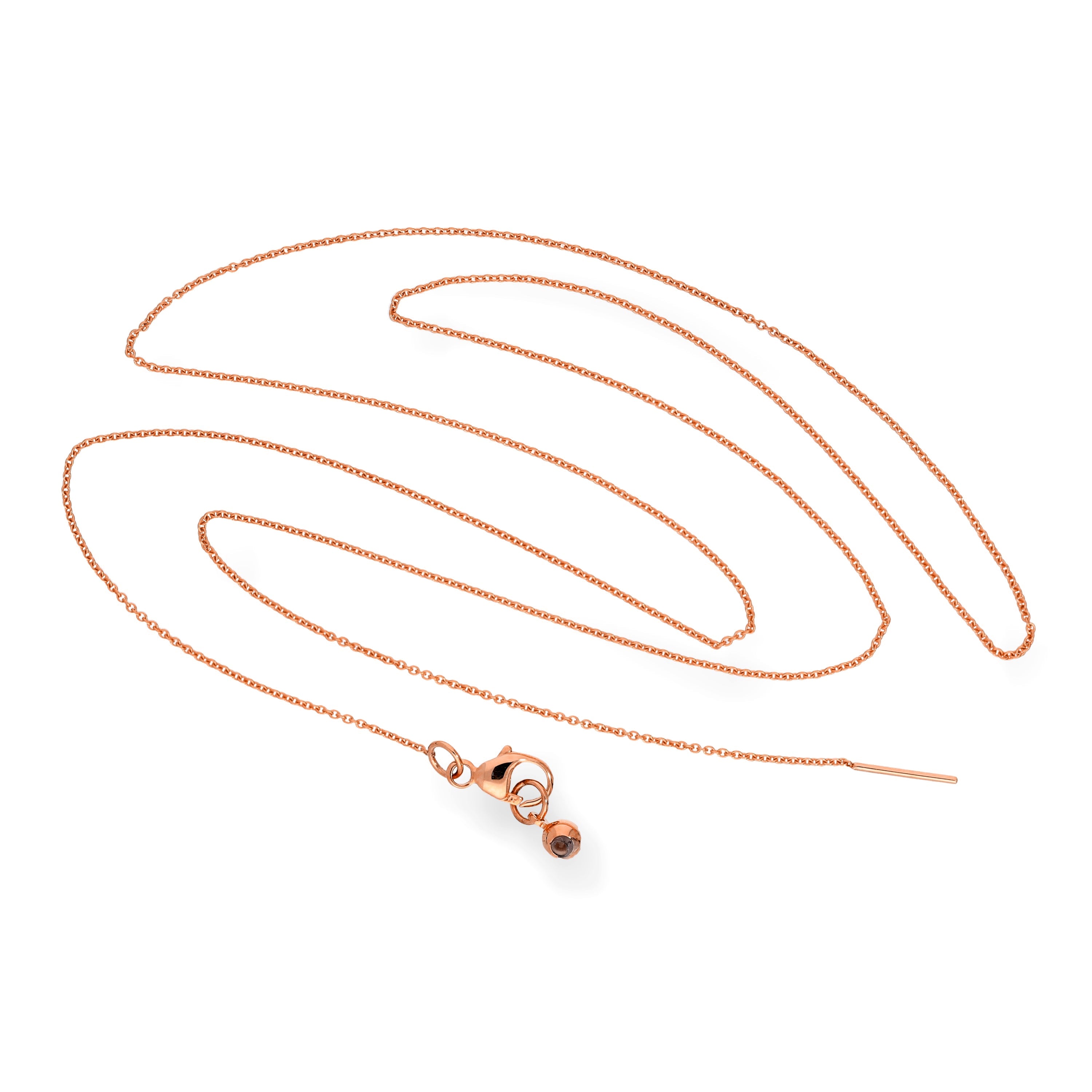 Feine Halskette aus 9 Karat Roségold, verstellbar als Choker bis 44,5 cm