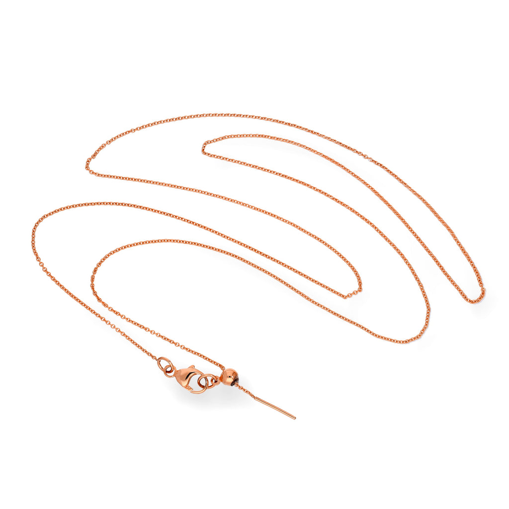 Feine Halskette aus 9 Karat Roségold, verstellbar als Choker bis 44,5 cm