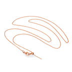 Feine Halskette aus 9 Karat Roségold, verstellbar als Choker bis 44,5 cm