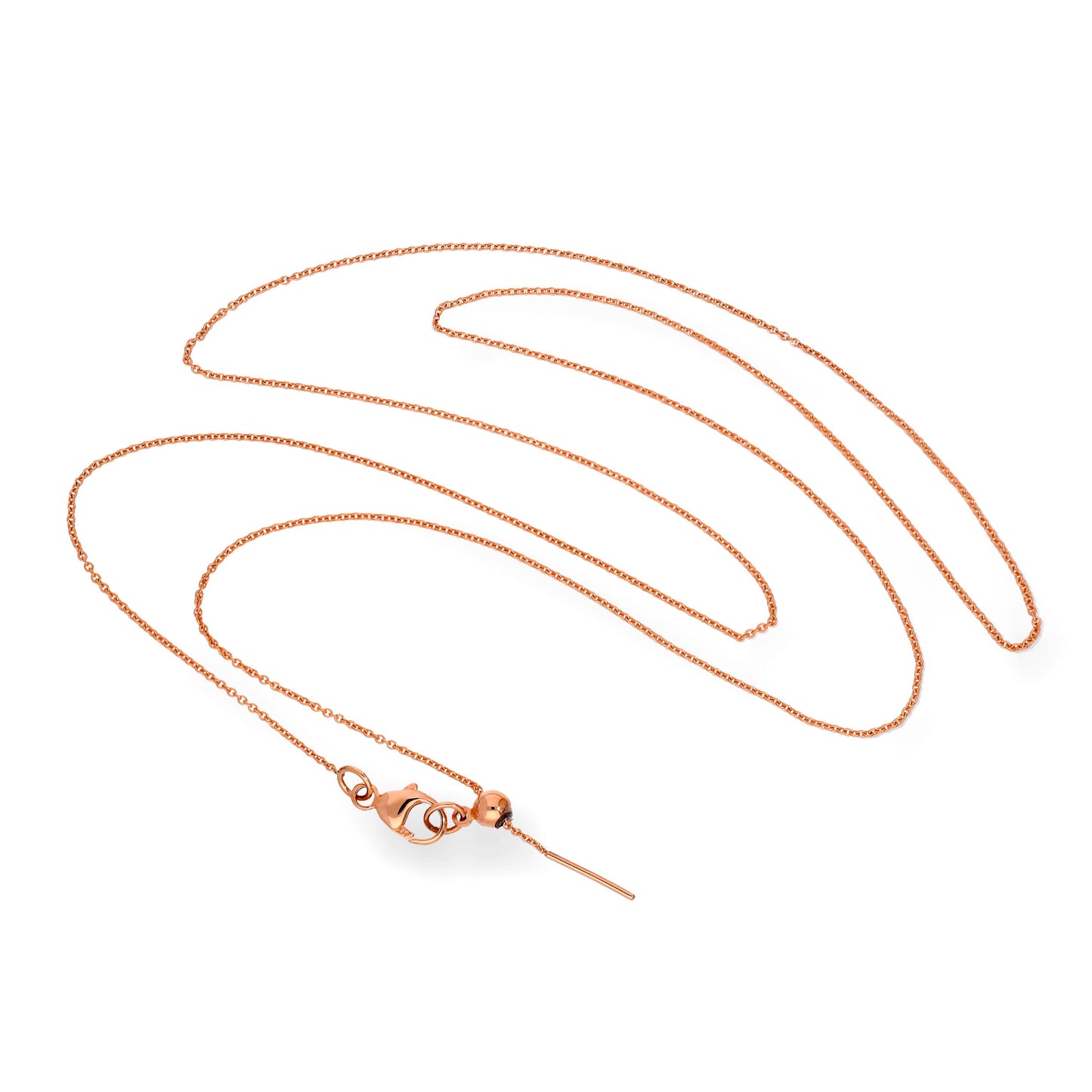 9ct Rose Gold Verstellbare Halskette bis 17,5 Inch Fine Necklace