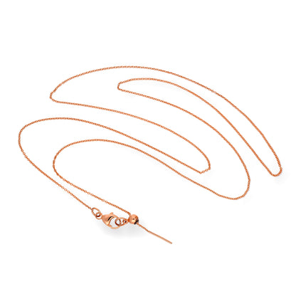 9ct Rose Gold Verstellbare Halskette bis 17,5 Inch Fine Necklace