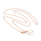 Feine Halskette aus 9 Karat Roségold, verstellbar als Choker bis 44,5 cm