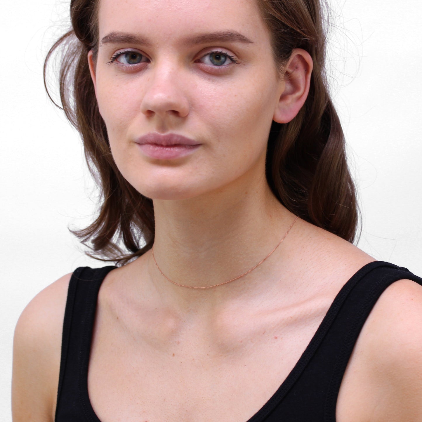 9ct Rose Gold Verstellbare Halskette bis 17,5 Inch Fine Necklace