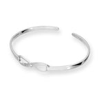 Sterlingsilber & Klar CZ Kristall Unendlichkeit Armreif