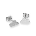 Ohrstecker aus Sterlingsilber mit mattierter Wolke