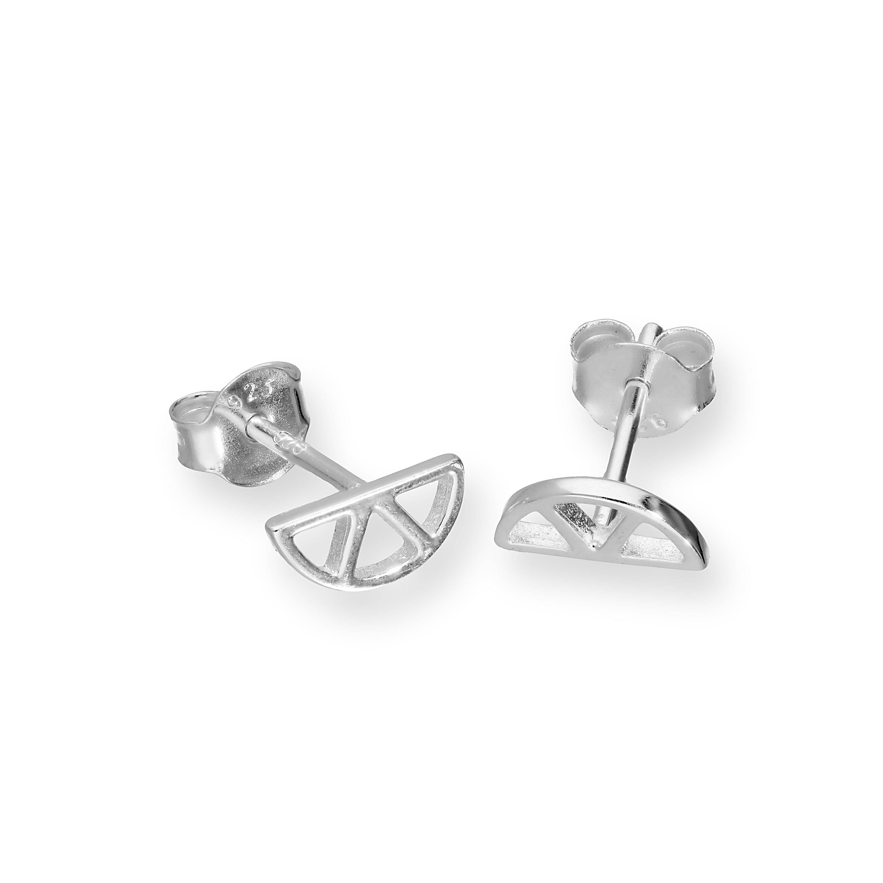 Sterlingsilber Ausgeschnitten Zitronenscheibe Ohrstecker