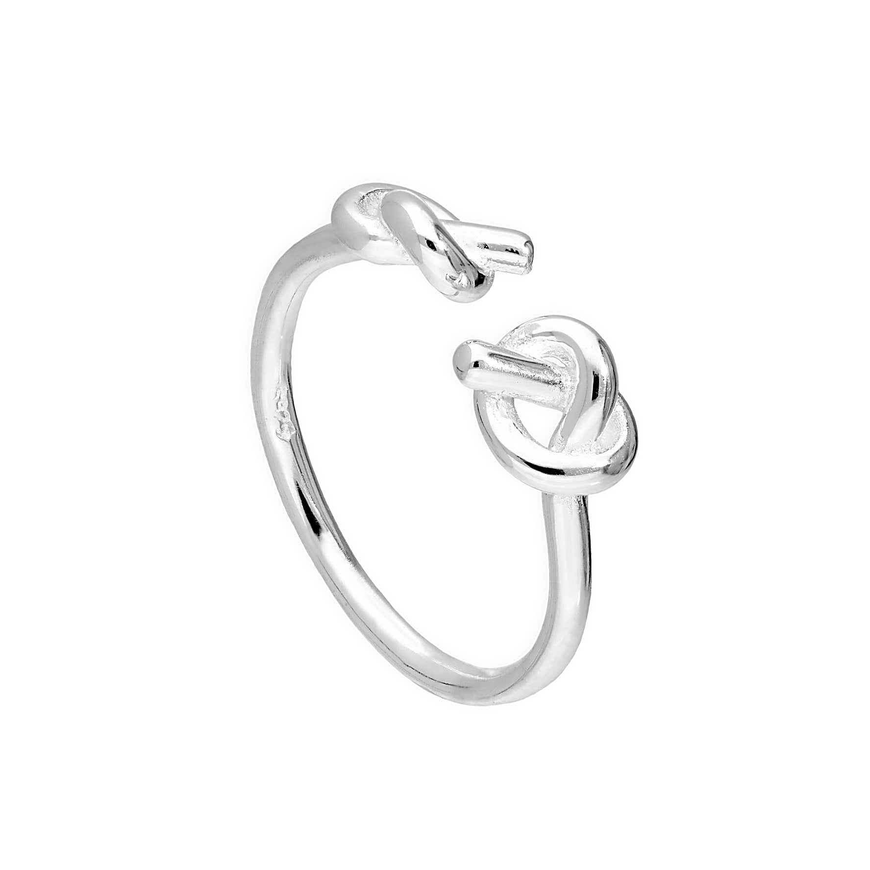 Sterlingsilber Doppel Herz Knoten Zehenring