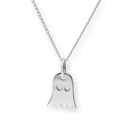 Sterling Silber Ghost Anhänger Halskette 14 - 22 Zoll
