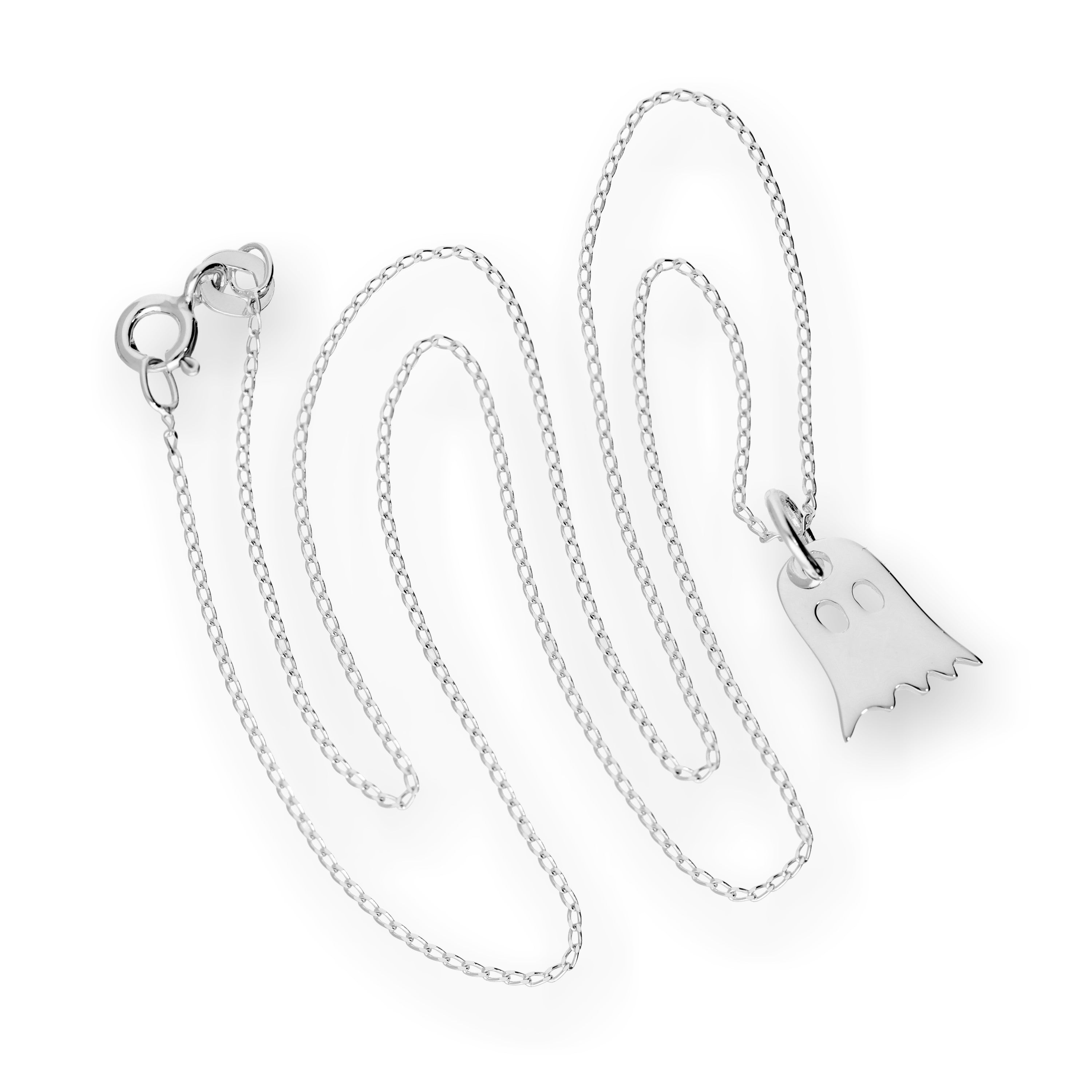 Sterlingsilber Ghost Anhänger Halskette 14 - 22 Zoll