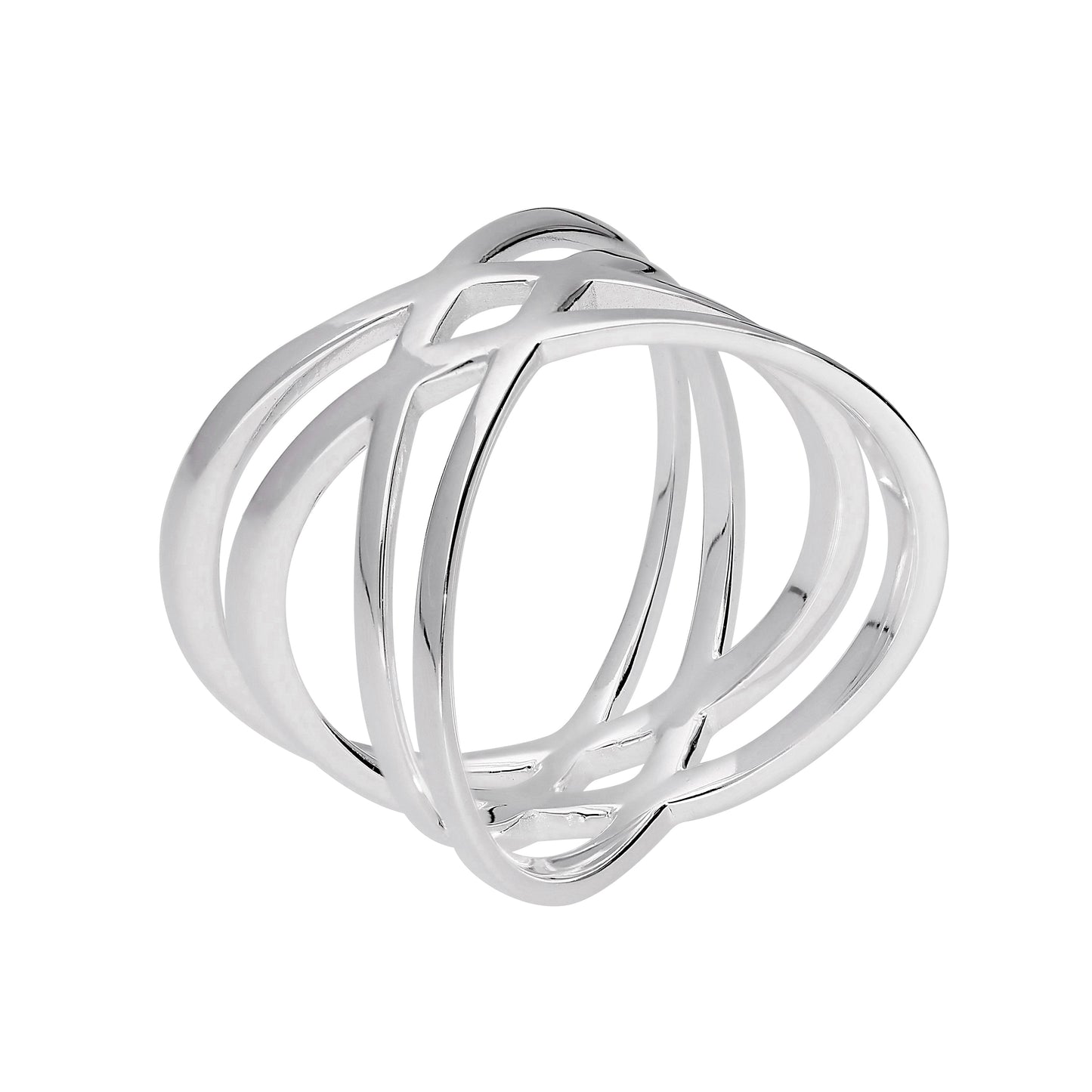 Sterling Silber Doppelkreuz Ring