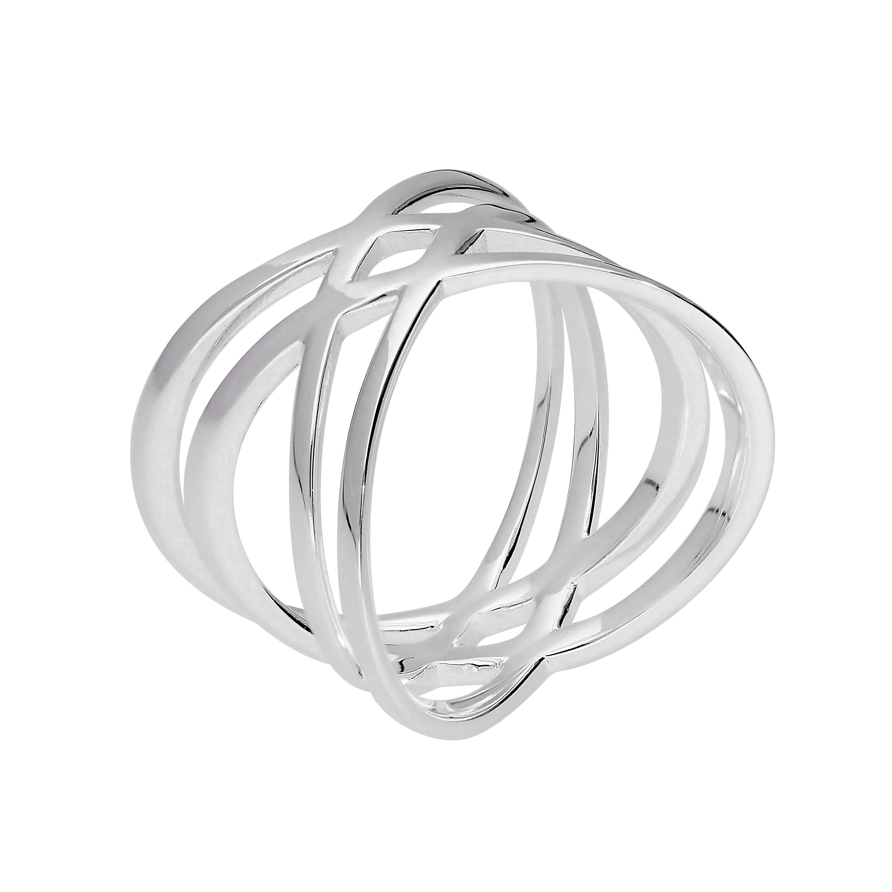 Sterlingsilber Doppelkreuz Ring