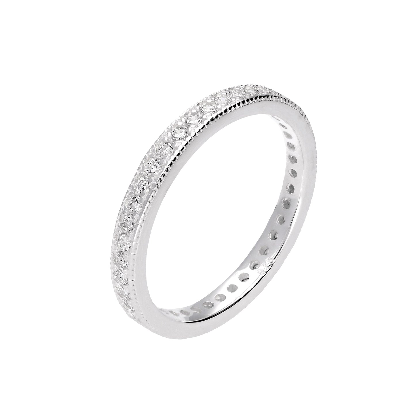 Ewigkeitsring aus Sterlingsilber und CZ-Kristallen