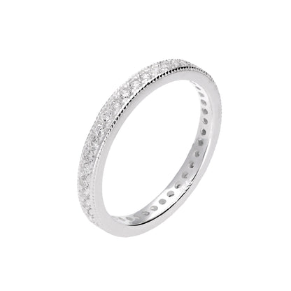 Ewigkeitsring aus Sterlingsilber und CZ-Kristallen