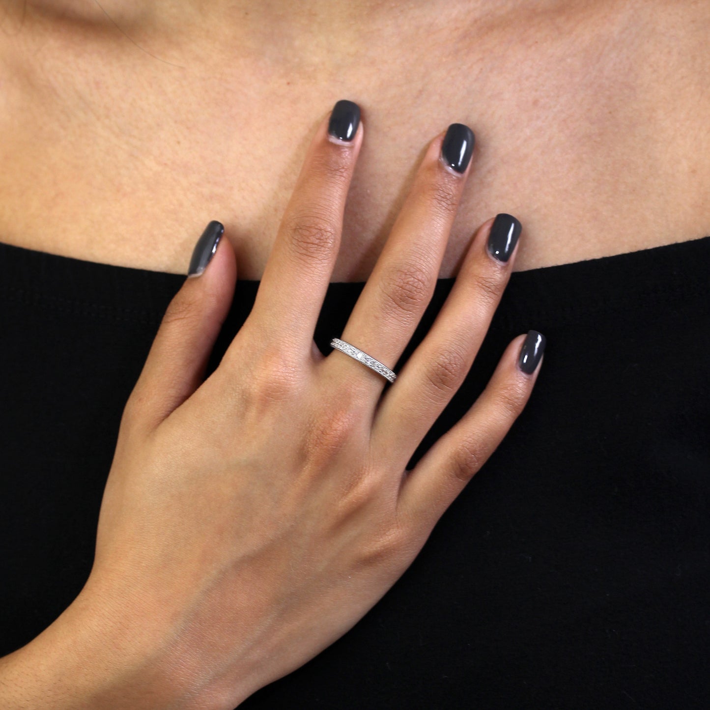 Ewigkeitsring aus Sterlingsilber und CZ-Kristallen