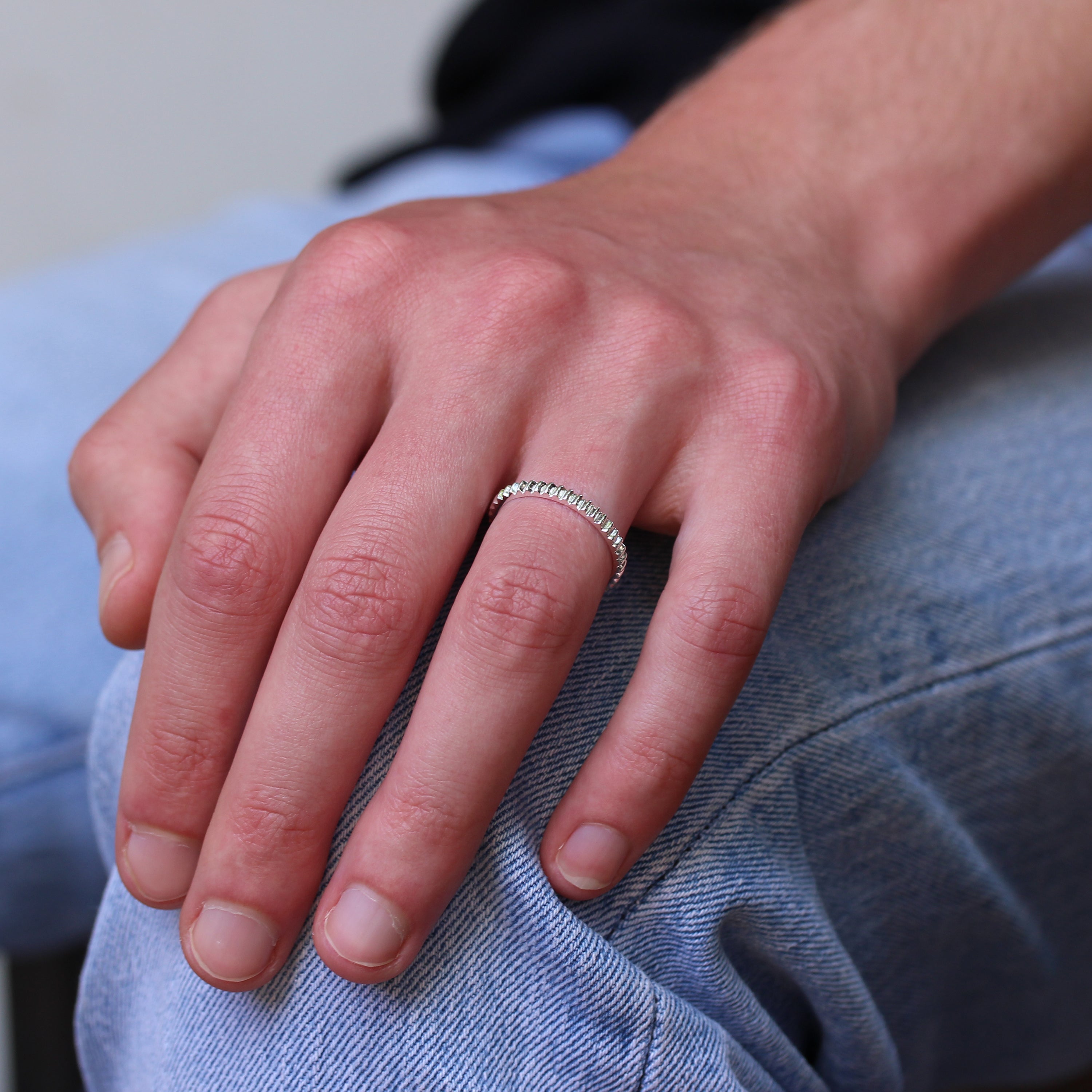 Sterlingsilber Zahnrad Ring