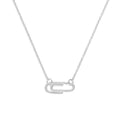 Sterlingsilber Büroklammer 45,5 cm Halskette