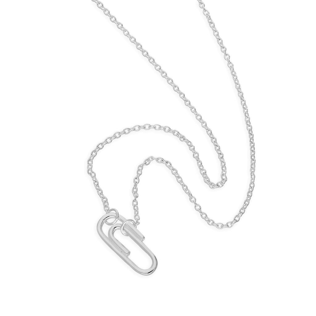 Sterlingsilber Büroklammer 45,5 cm Halskette