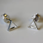 Sterlingsilber Offen Dreieck Ohrstecker