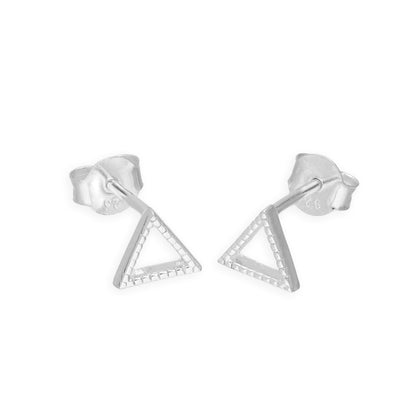 Sterlingsilber Offen Dreieck Ohrstecker