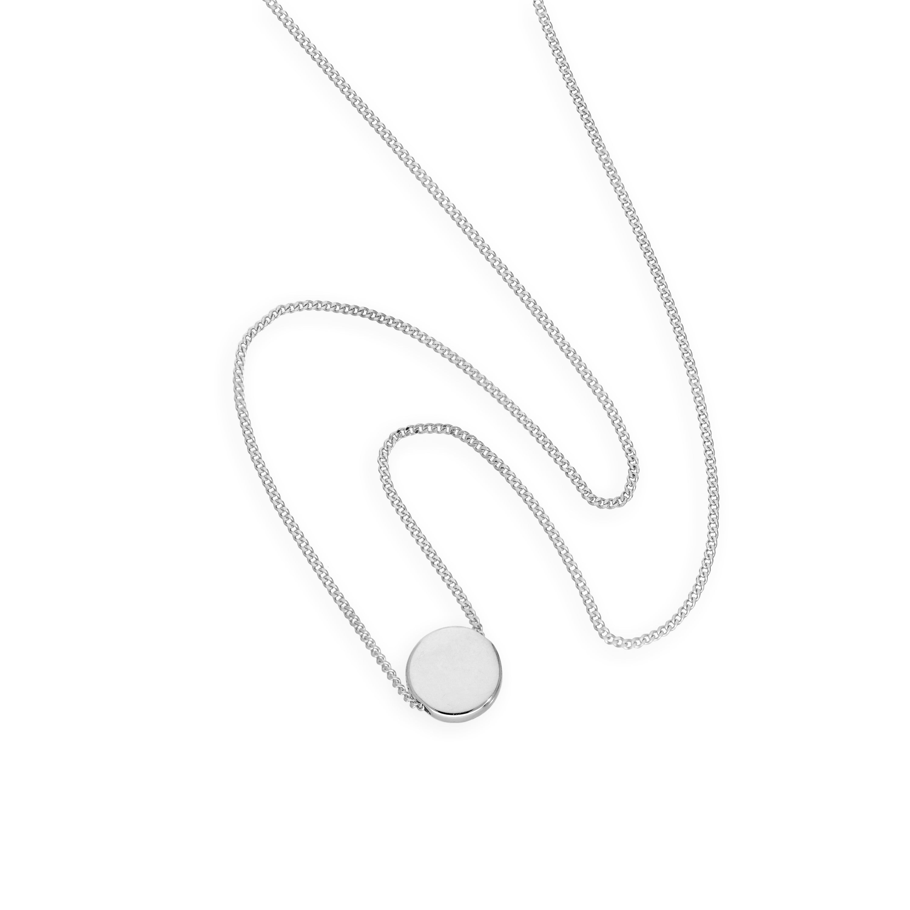 Sterlingsilber Rund Scheibe 40,5 cm Halskette