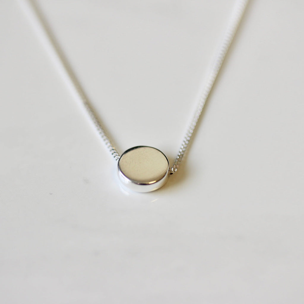Sterlingsilber Rund Scheibe 40,5 cm Halskette